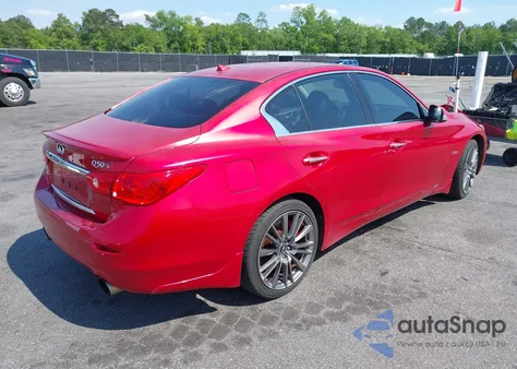 2017 Infiniti Q50 3.0T Red Sport 400 из США, поврежденный, VIN JN1FV7AR3HM870642